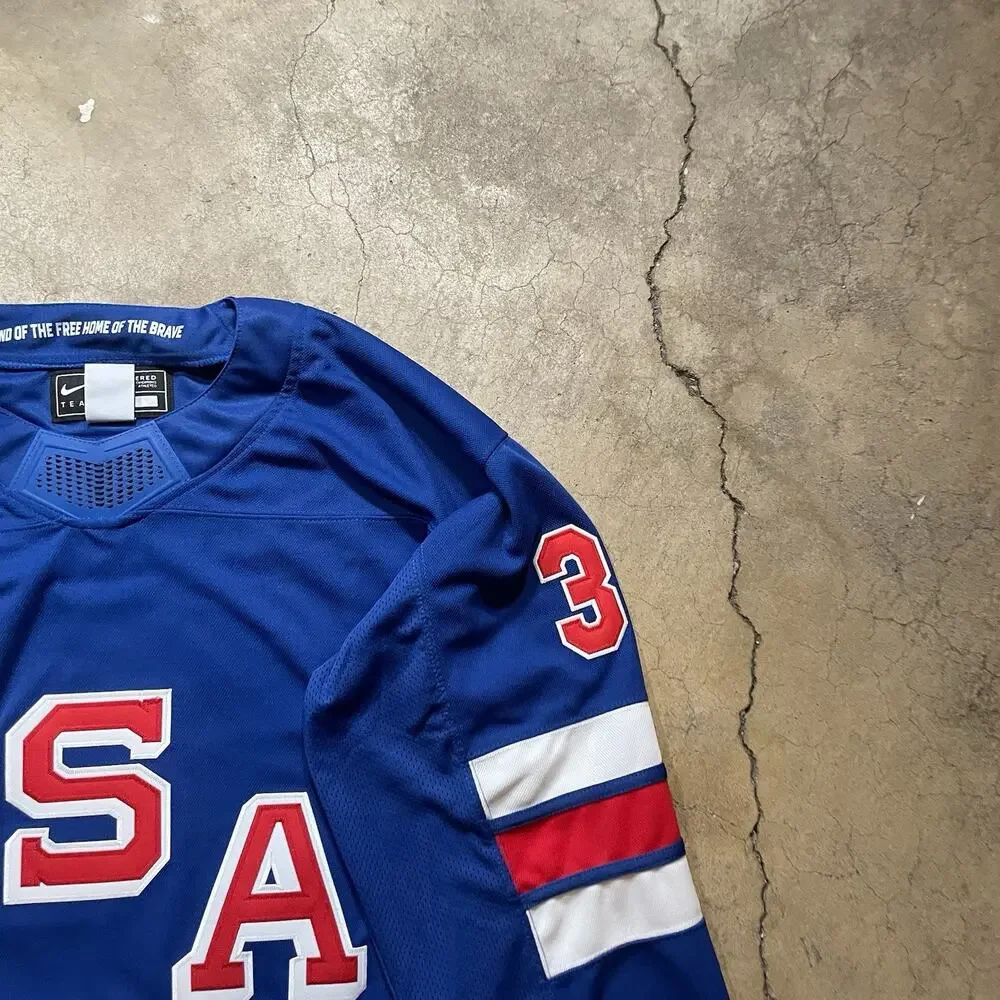 Auston Matthews #34 2026 Olympics Team USA Size XL Jersey Blue - Picture 5 of 8